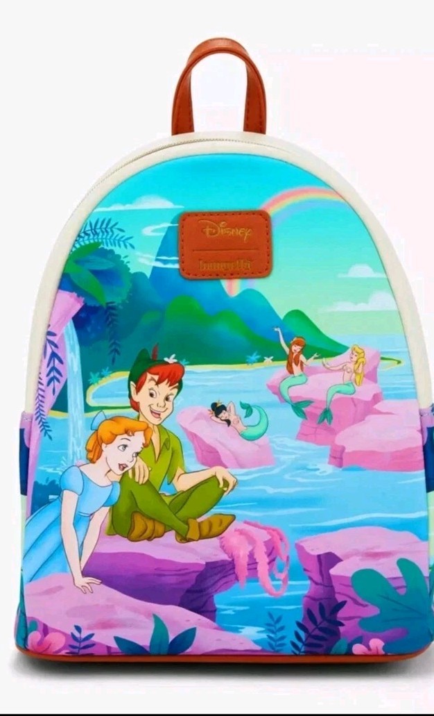 🚀Loungefly Disney Peter Pan Mermaid Lagoon Mini Backpack - NEW With Tags🚀
