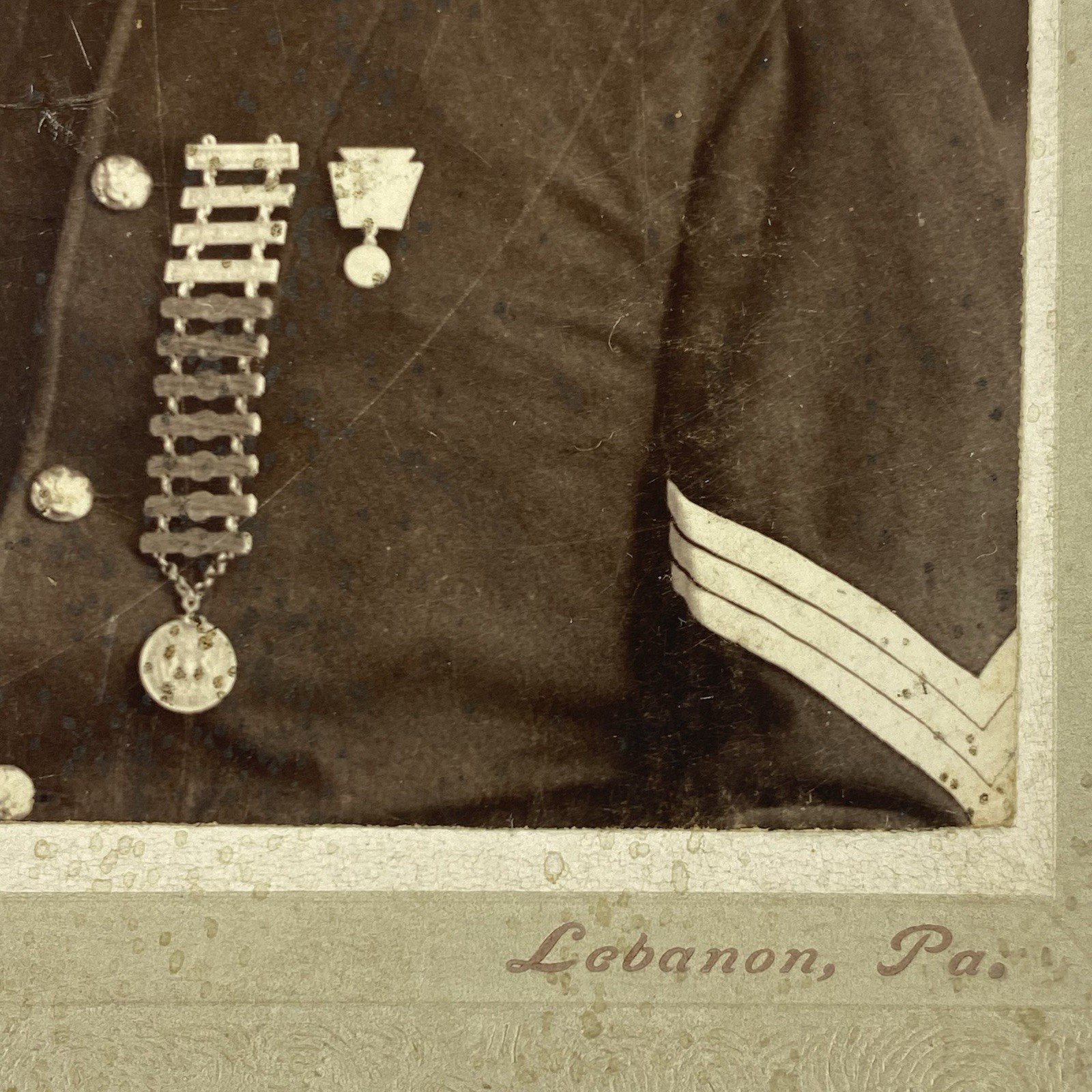 Spanish American War Soldier Cabinet Photo Pennsylvania Guard 2nd Army Corp Sgt