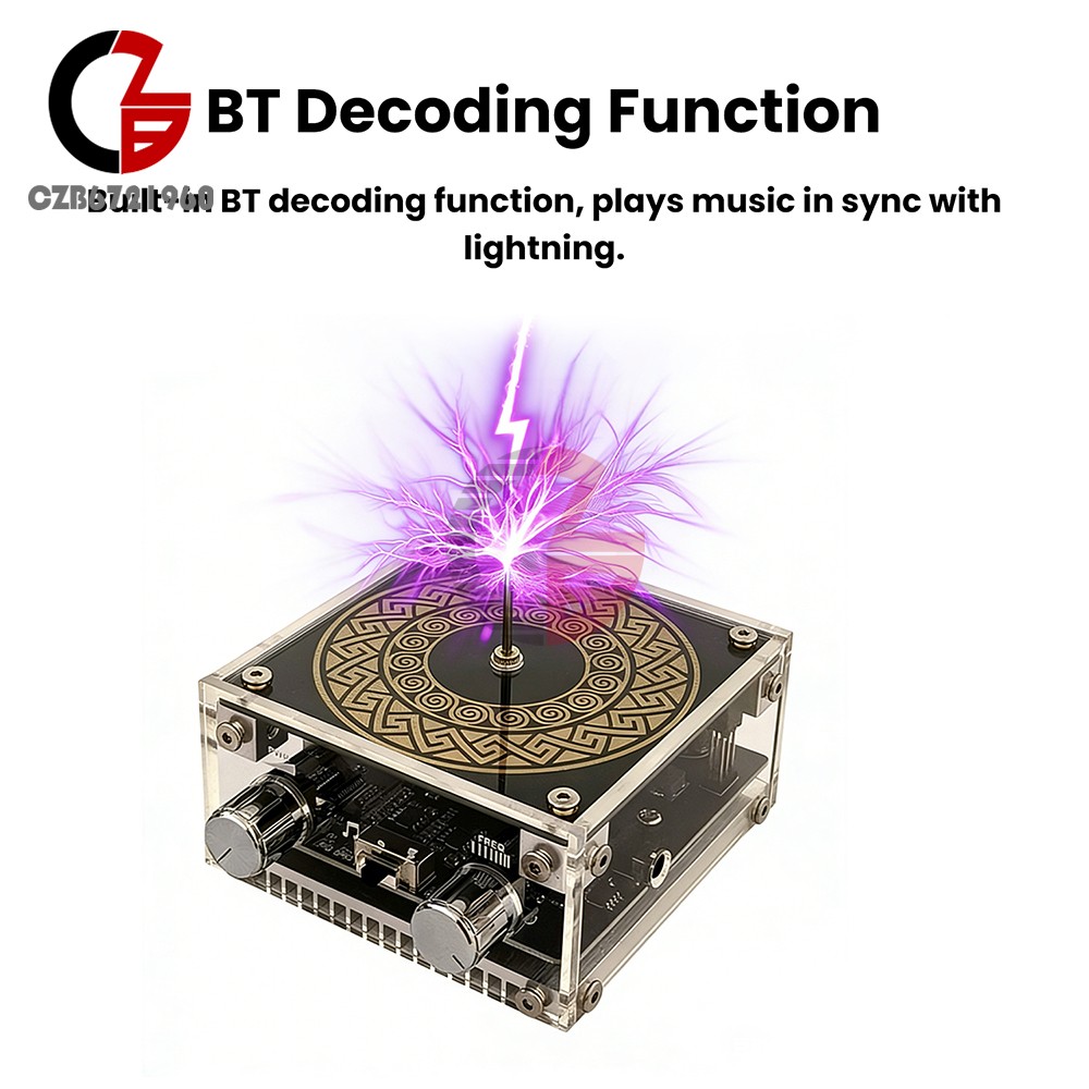 MTC Dual-Mode Music Tesla Coil Artificial Lightning Touchable Bluetooth Decoding