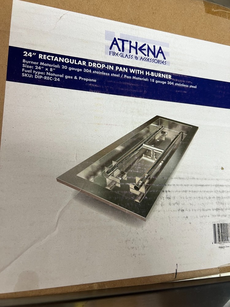 stainless steel rectangle drop-in burner