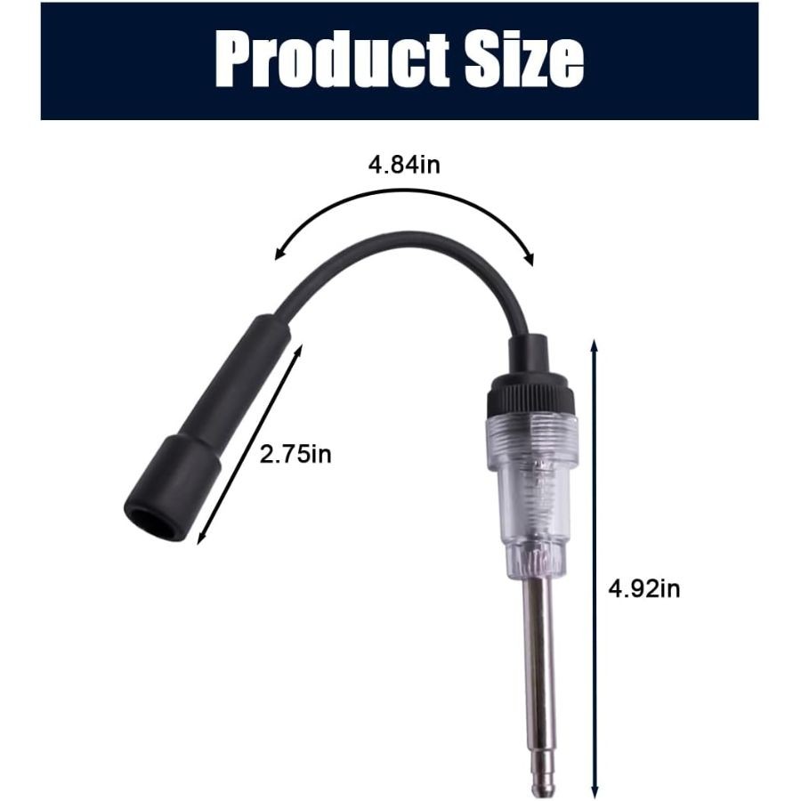 2PCS Inline Spark Plug Tester, Straight Boot Engine Ignition Tester Light, Small