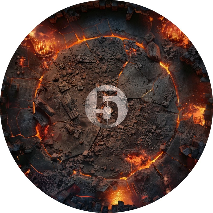 Objective Markers Set - 7.57" - Hellscape - Compatible w/ Warhammer 40K