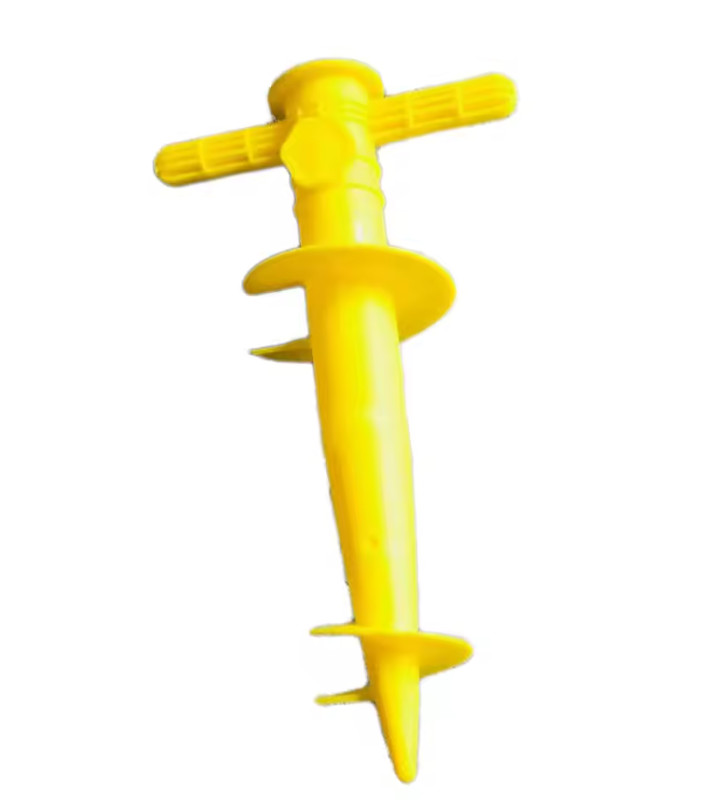 1pc Adjustable Plastic Umbrella Base Spike–Secure Anchor Stand for Beach & Patio