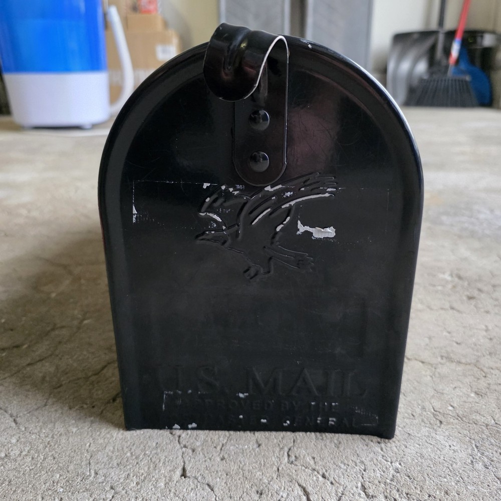 Architectural Mailboxes Elite Black Post Mount Mailbox, Steel, Rust Resistant