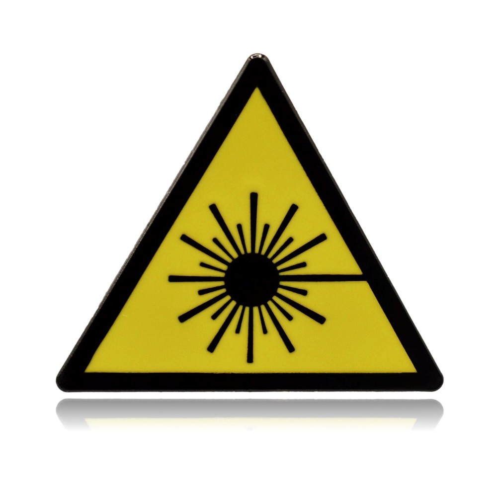 Laser Safety Warning Hard Enamel Pin