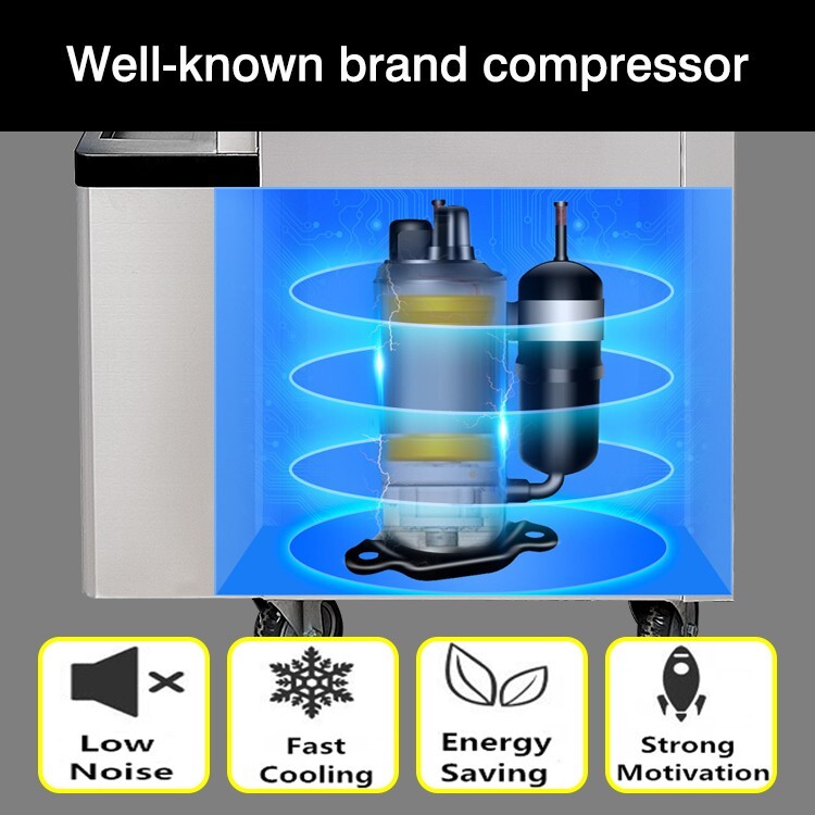 Kolice commercial ETL 2+1 mixed flavors soft serve ice cream machine