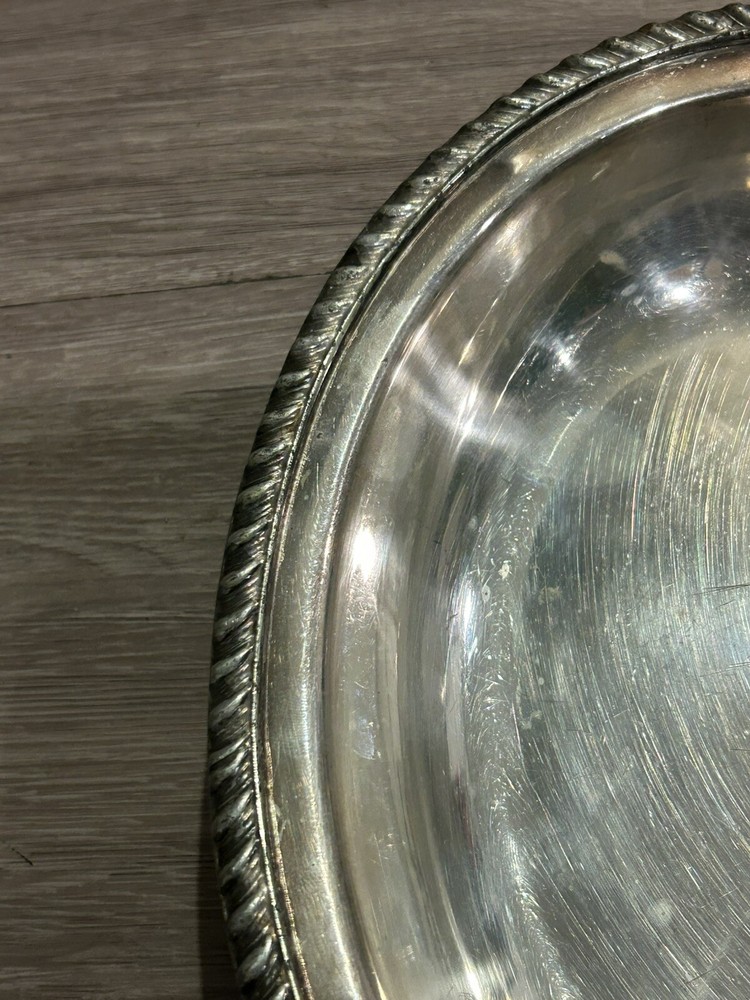 Vintage Gregorian Silver Tone Oval Bowl