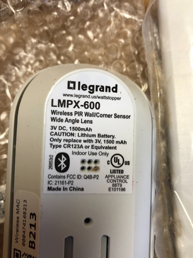 LEGRAND LMPX-600 WIRELESS PIL WALL/CORNER SENSOR