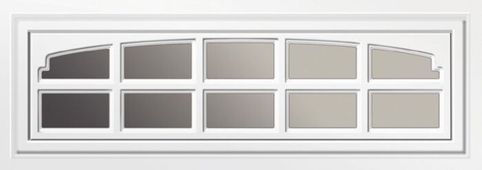 CHARLESTON 608 CHOCOLATE Window Inserts / LONG Panel HOLMES Garage Door