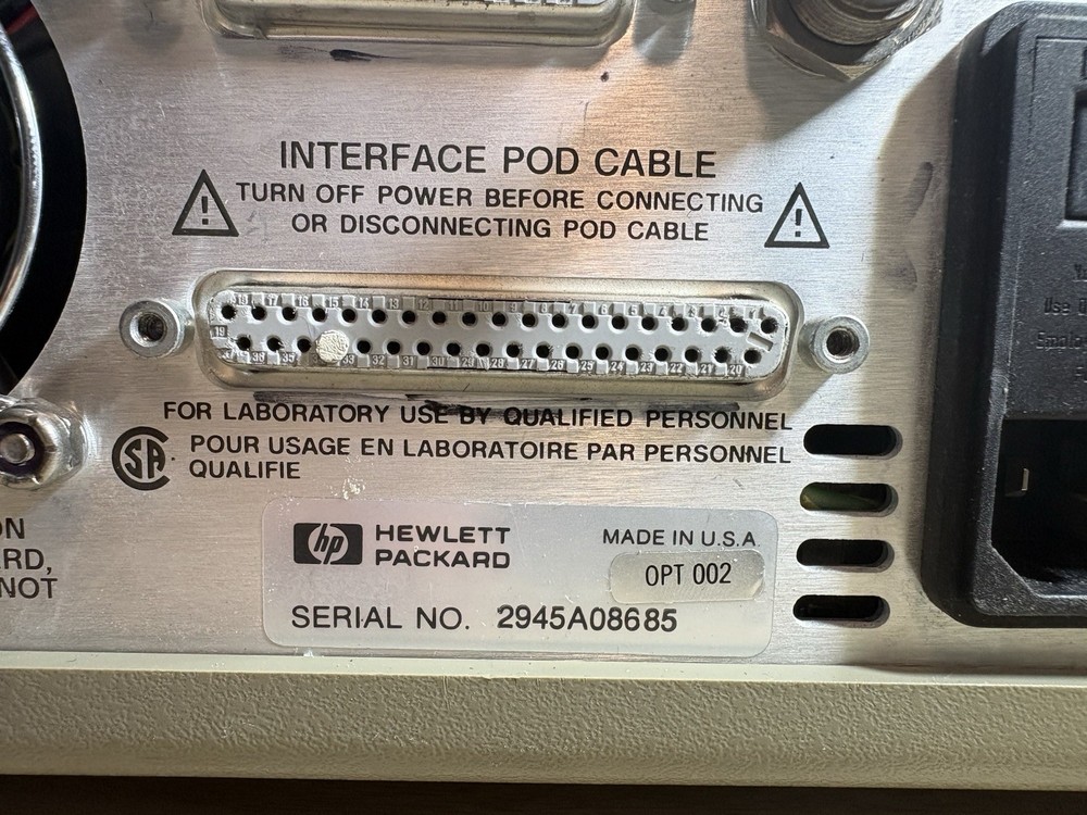 HP 4952A Protocol Analyzer – with 18180A Interface, Cables & Bag. Untested.