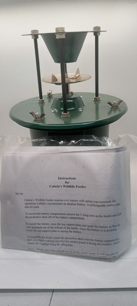 Bucket Spin cast Hanging Game Feeder Adjustable Spinner, 6V, Programmable Times