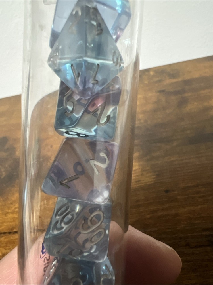 Sirius Dice Poly Set - Translucent Polyroller (8) New