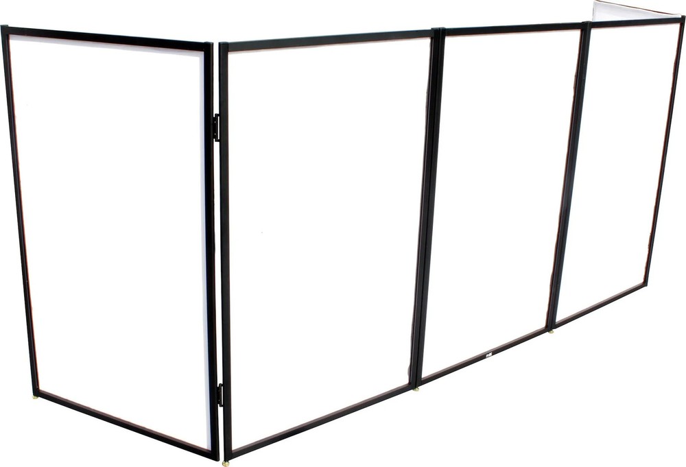 5 Panel Black Frame DJ Facade W-Stainless Quick Release 180 Deg. Hinges
