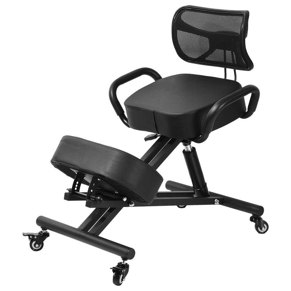 Ergonomic Kneeling Chair with Back Support, Black