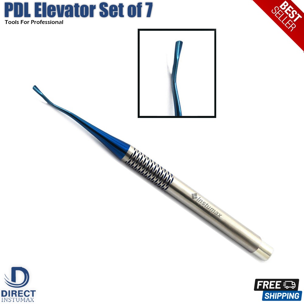 Dental Luxating Elevators PDL Periotome Root Extracting Extraction Kit Set Of 7