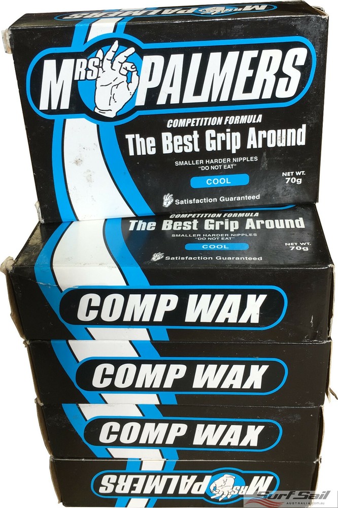 Mrs Palmers Comp Cool Water Surf Wax 5 Pack
