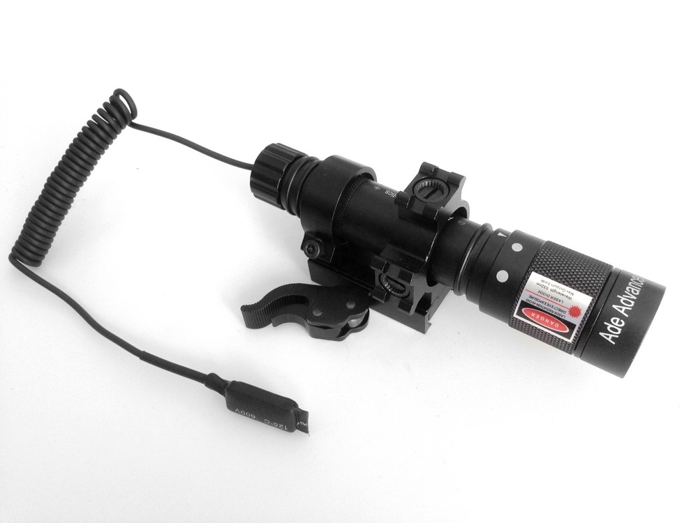 Adjustable Green Laser Flashlight Designator with QUICK RELEASE QD Mount