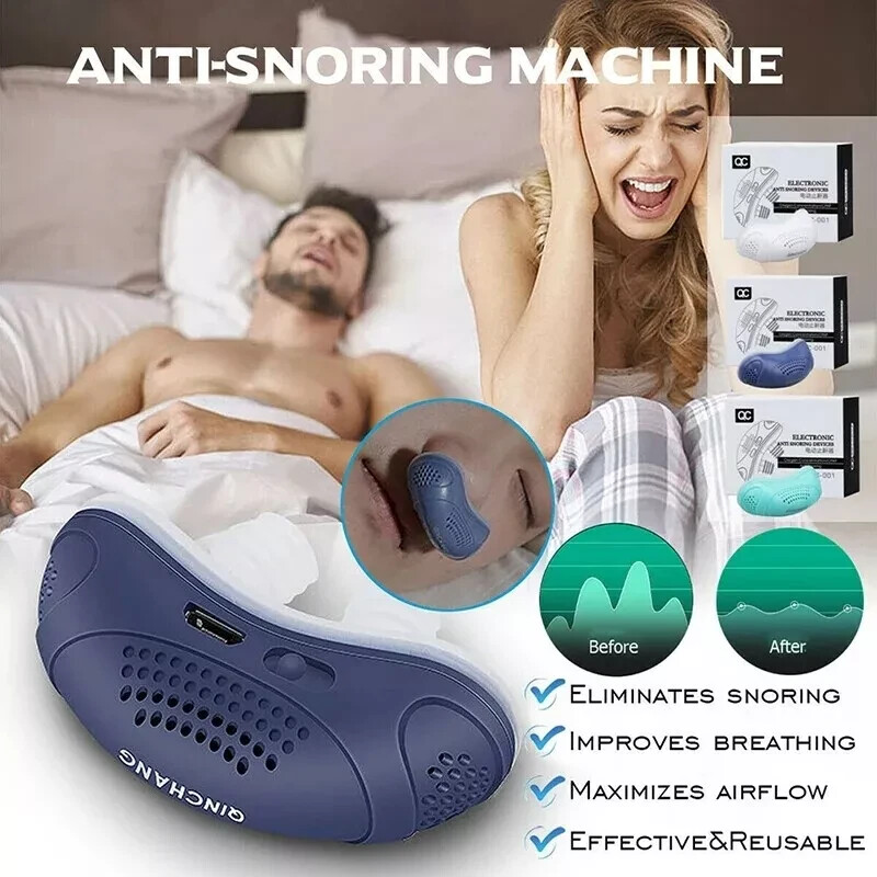 Electric Anti Snore Device Anti-Snoring Stopper Anti Snore Nose Clip Sleep Aid