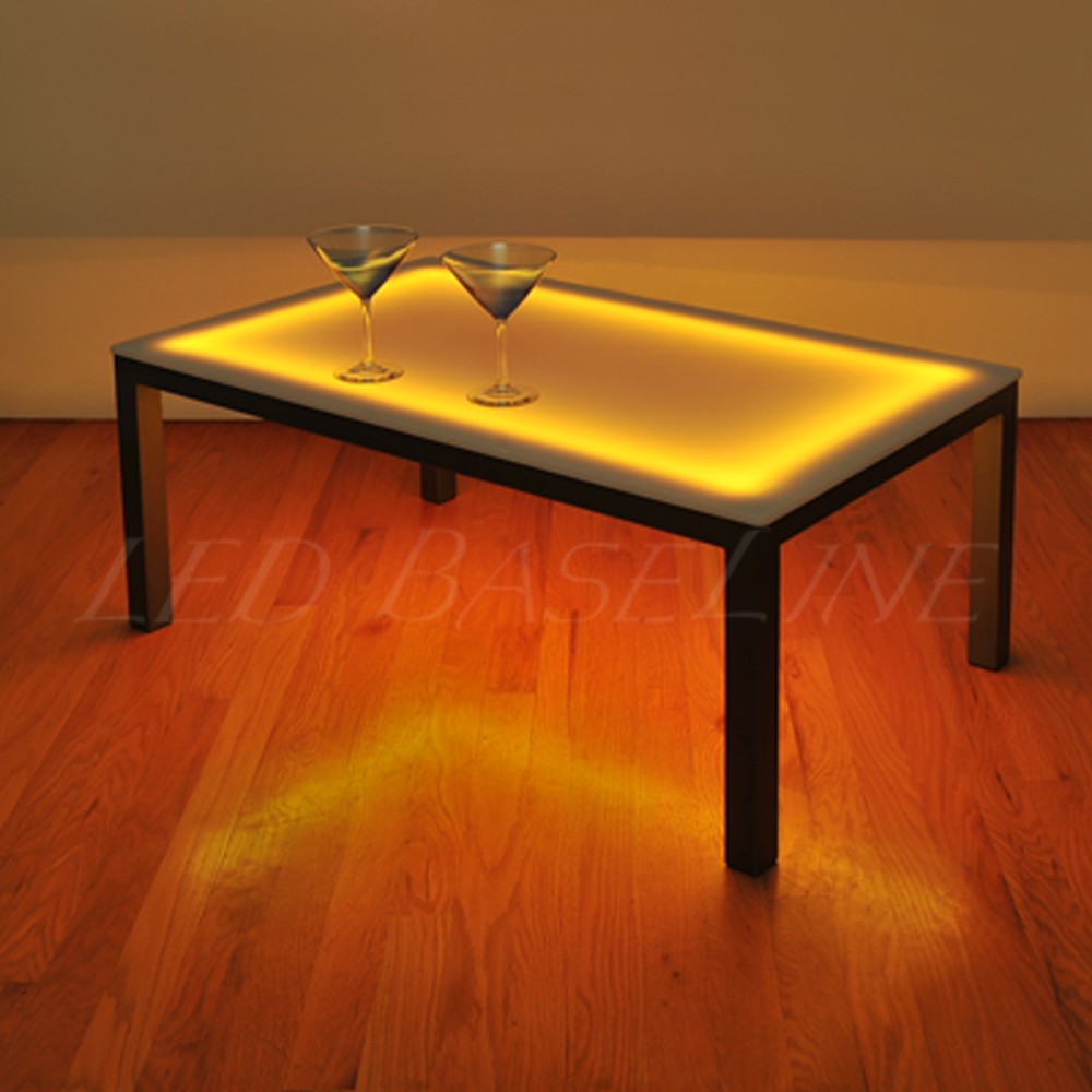 16" Lighted BAR COFFEE TABLE MODERN COLOR CHANGING
