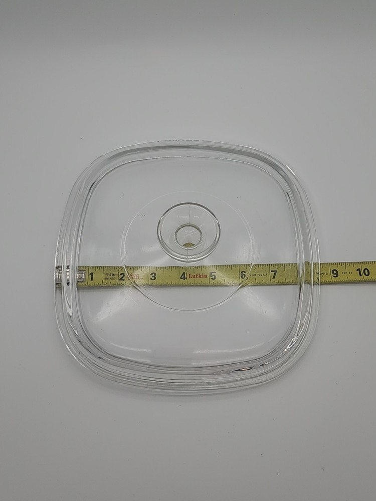 Vtg Pyrex A9C Square Glass Lid | Replacement Lid for CorningWare | Clear Pyrex