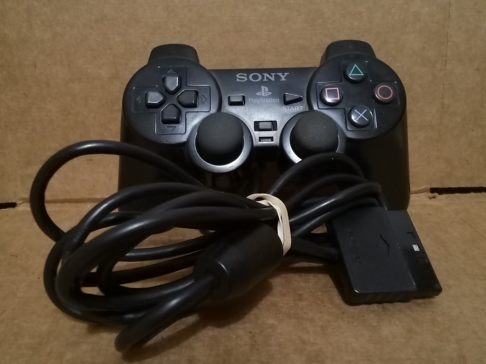 Official Sony PlayStation 2 PS2 Wired Controller Black AUTHENTIC