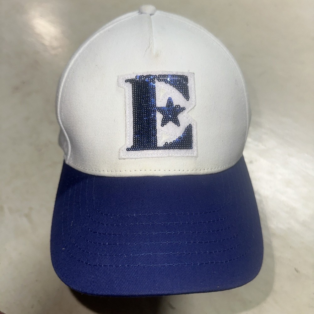 Elton John "Sequin E* Cap" White Blue Glitter E Star ELTON JOHN cap official