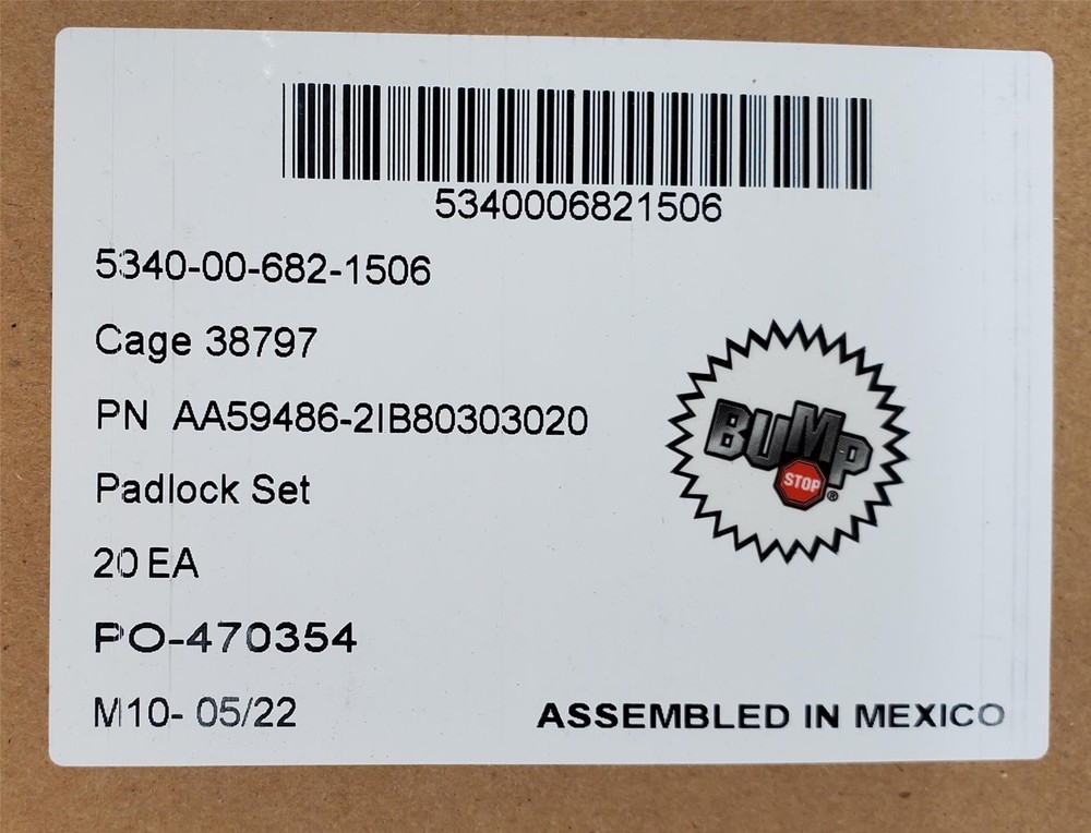 Master Lock Bump Stop Commercial Padlock Set Shackled Master Keyed 80 Locks