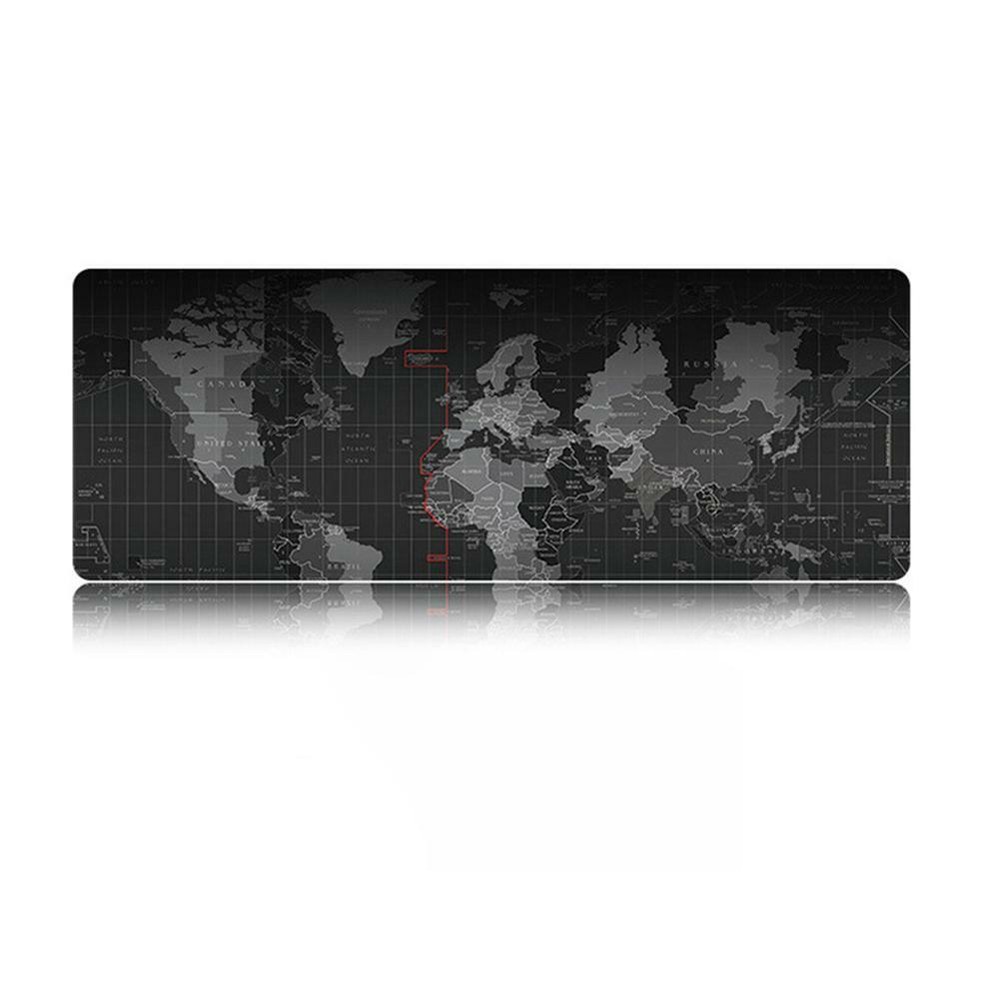 Extra Large Mouse Pad World Map Mousepad Anti-slip Gaming Mouse Mat Locking Edge