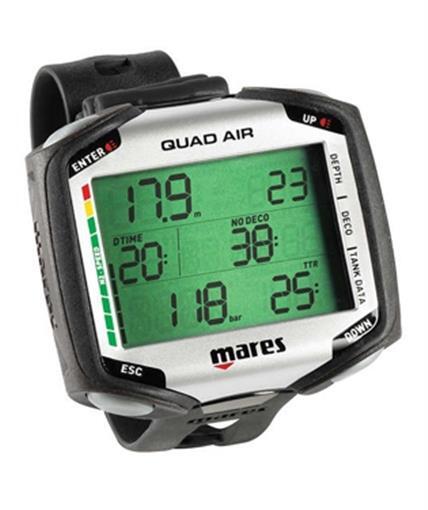 Mares Quad Air Large Display Scuba Diving Wrist Computer Multi Gas Capable