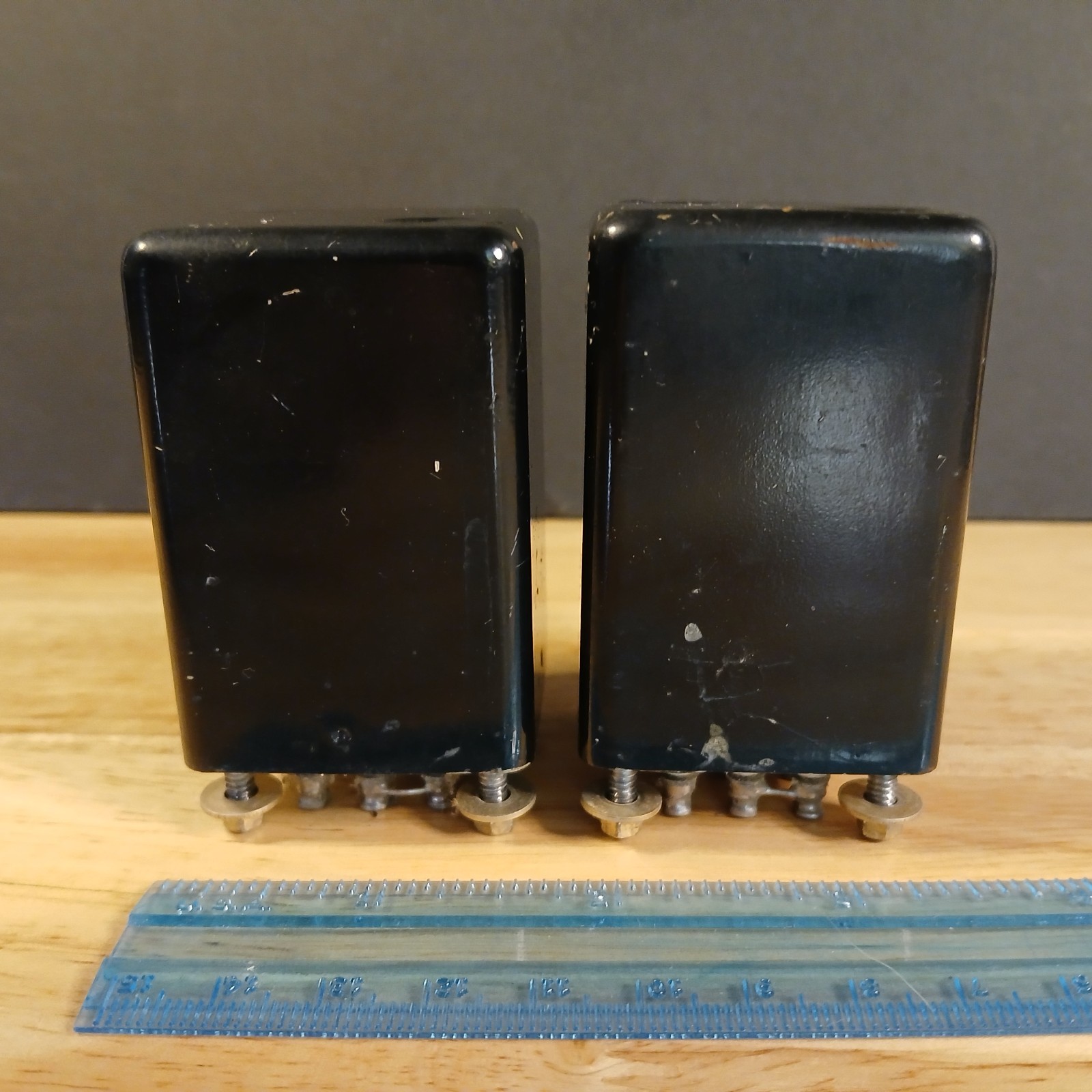 Matching Pair 1950's RCA 8516392-1 Audio Input Transformers Brass Hardware 1.5"
