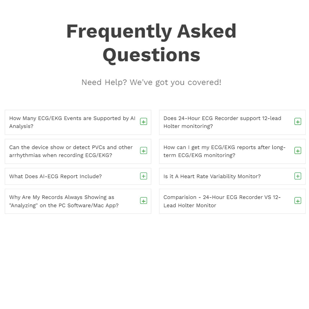 AI Holter Monitor 24 Hrs Chest Strap EKG Monitor with Free AI Analysis PC Report