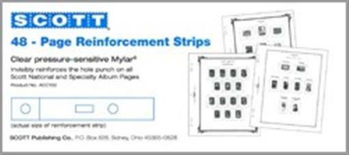 Scott Mylar Invisible Page Reinforcements Strips For Square Hole Archival ACC100