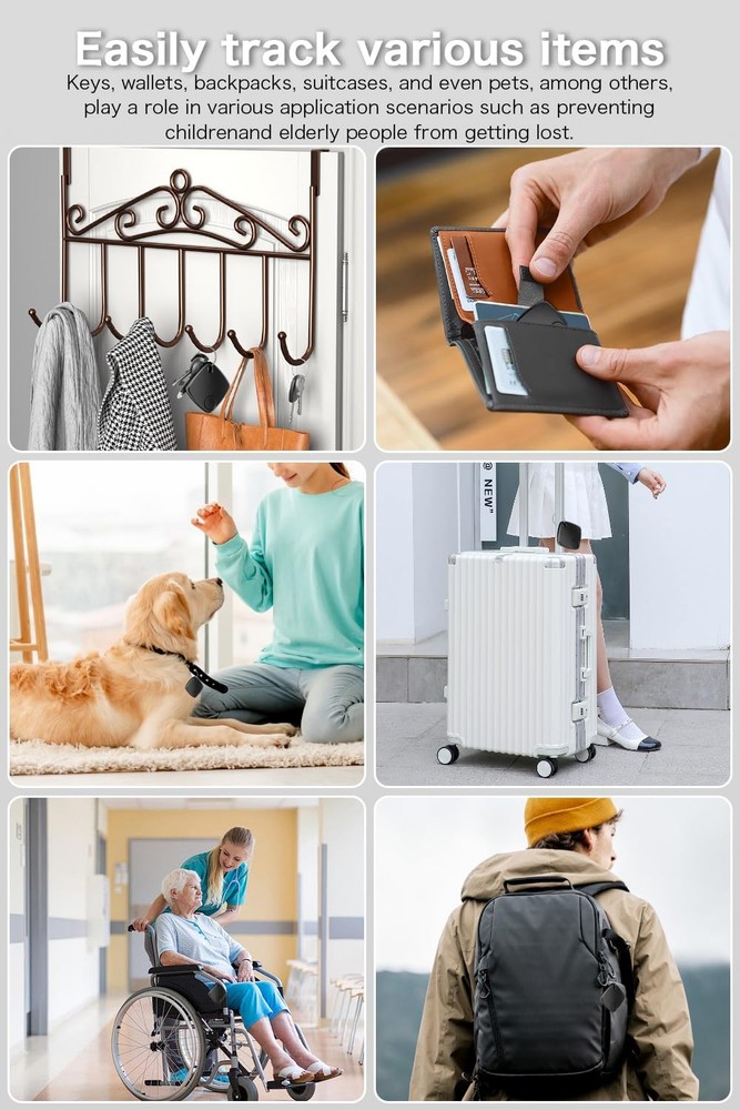 4 Pack Android Tracker Tag- Tracker Tags for Android Phones, Supports Google ...