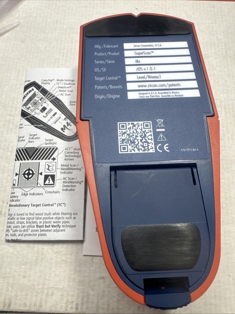 Zircon SuperScan M4 Stud Finder