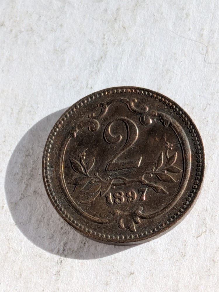 1897 AUSTRIA 2 HELLER - Higher Grade