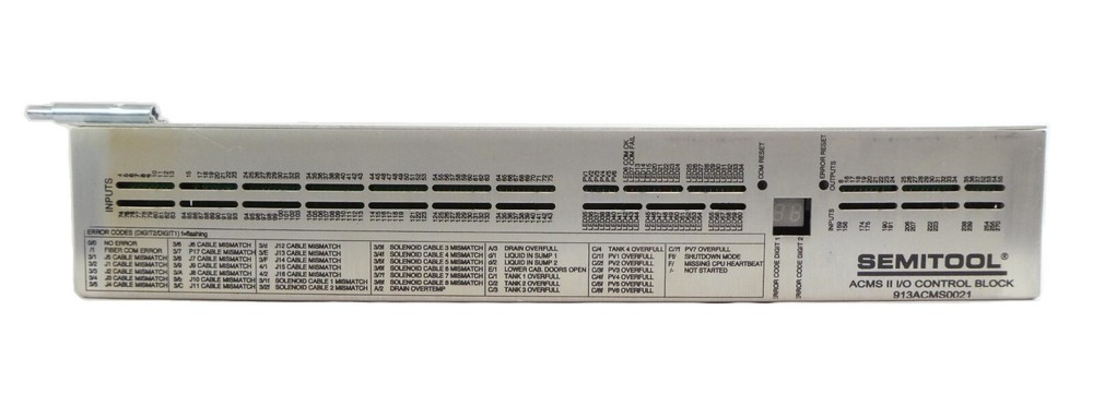 Semitool 913ACMS0021 ACMS II I/O Control Block Assembly Working Surplus