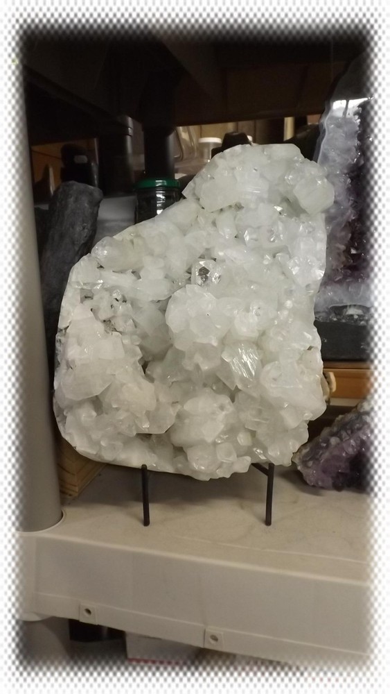 NICE BIG 15lb APOPHYLLITE GEODE HALF