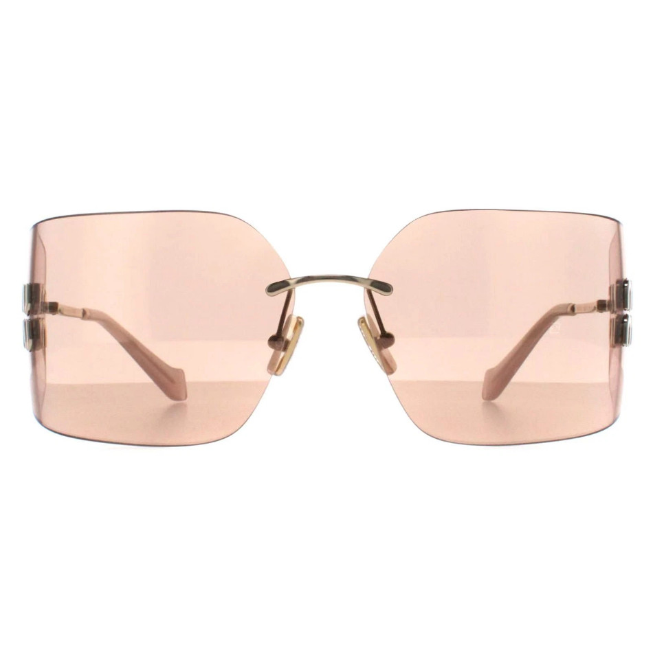 Miu Miu Sunglasses MU54YS ZVN20F Pale Gold Pink Mirror
