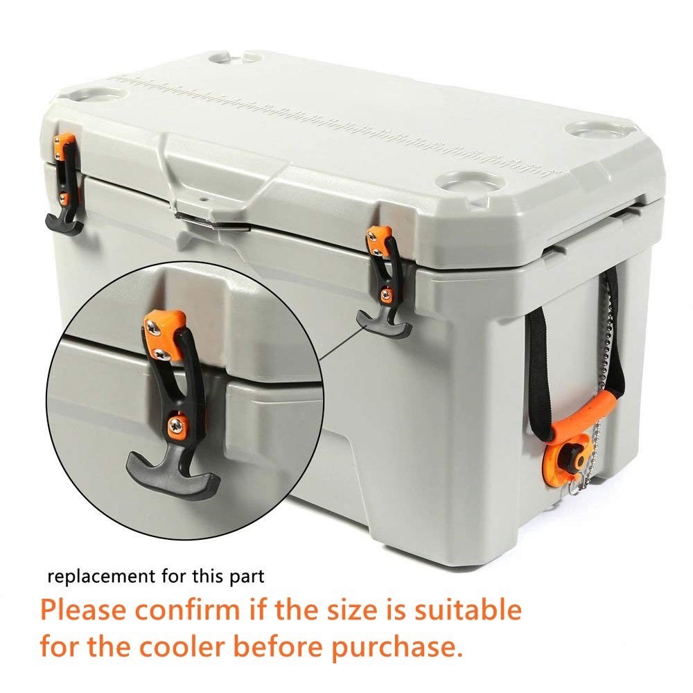 2 PCS Cooler Latch Replacements Durable Cooler Lid Latches (Orange)
