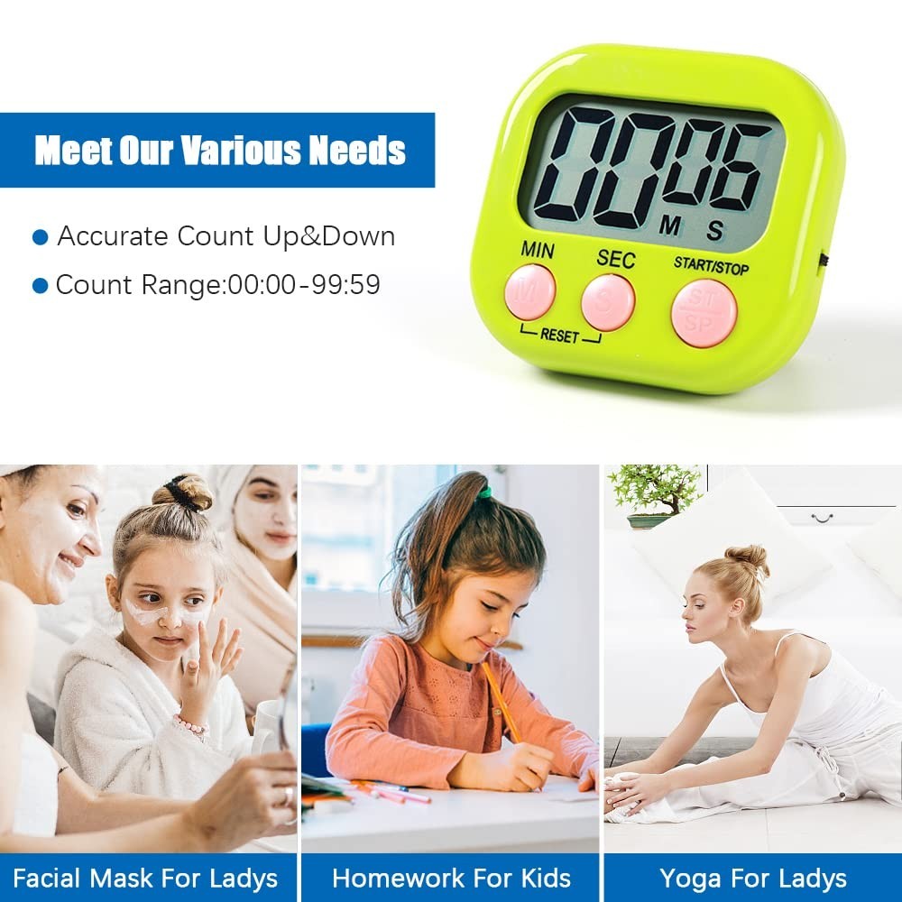 Digital Timer Kitchen, Magnetic Display, Clear And Ioud Countdown/Countdown Alar