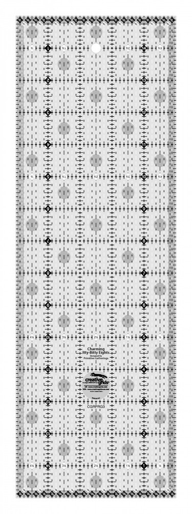 Creative Grids Charming Itty Bitty Eights 5" x 15" Ruler CGRPRG3