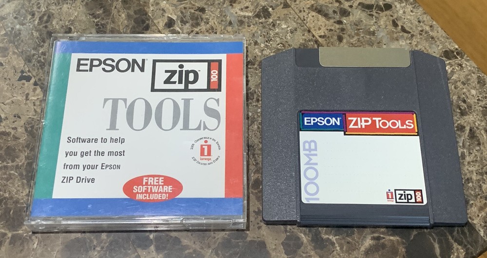 VINTAGE IOMEGA EPSON TOOLS ZIP DISK