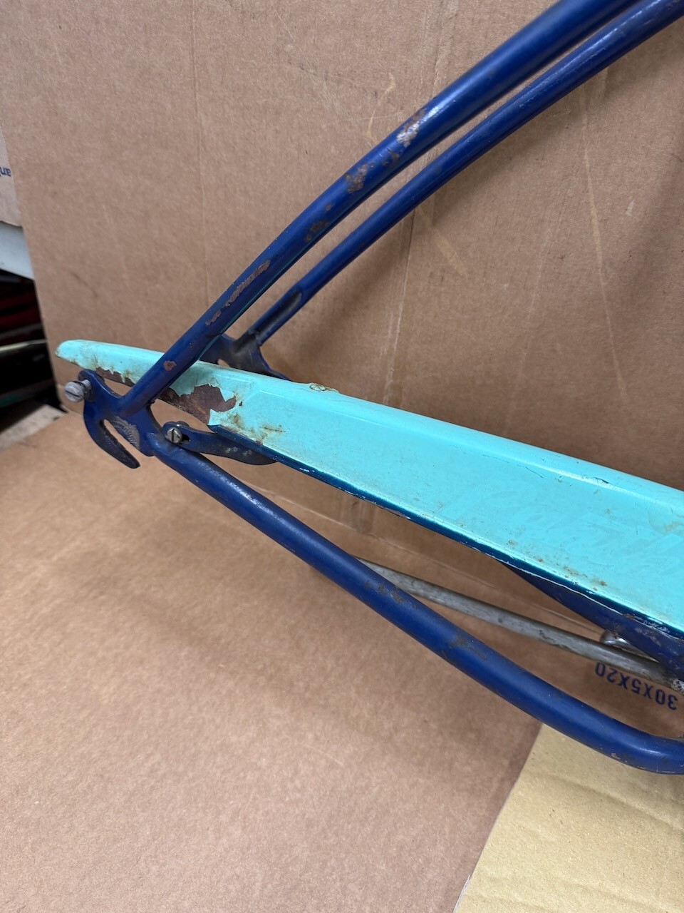 Schwinn Blue Ladies 26" Panther Bicycle Frame Set & Tank 1950