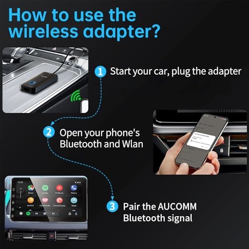 Wireless Android Auto Car Adapter Converts Wired AA 2016+ to Wireless, Android