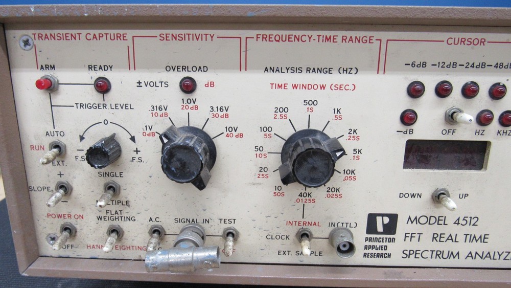 Princeton Applied Research Model 4512 FFT Real Time Spectrum Analyzer UNTESTED