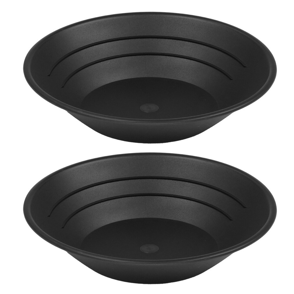 10" Black Plastic Gold Pan – 2 Pack for Gold Prospecting & Mining