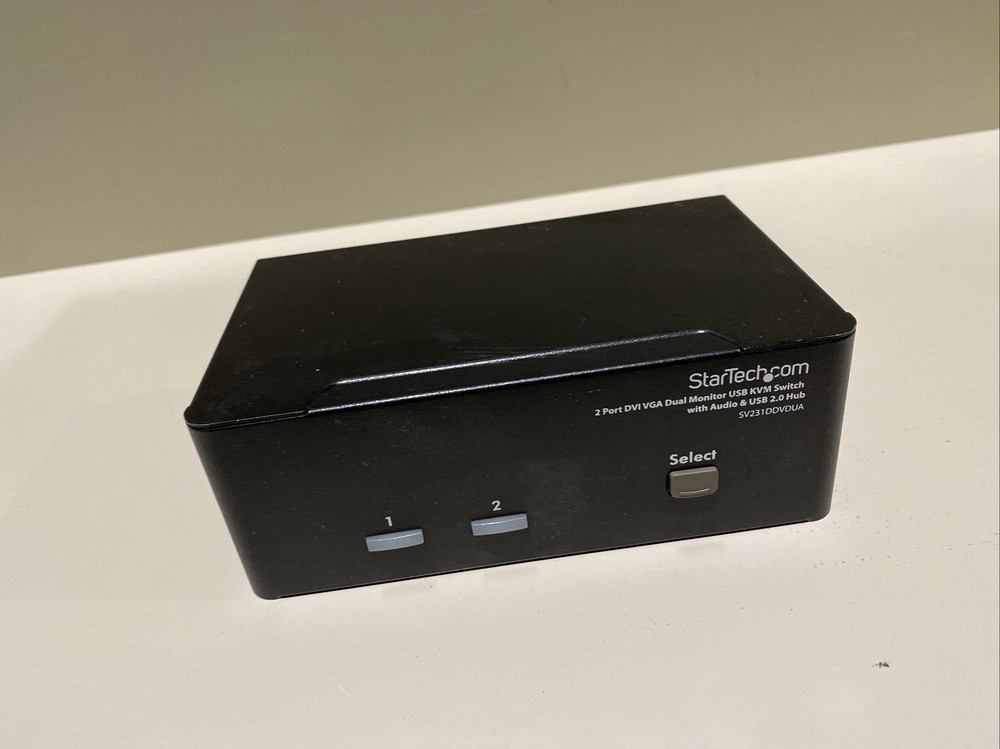 STARTECH C4E1E7ZG37F 2Port Dual USB KVM Switch USB 2.0 No Ac Adapter