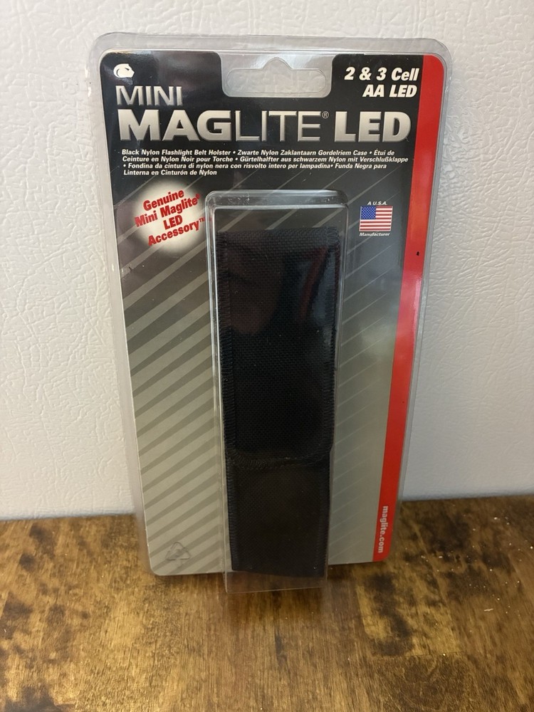 Mini Maglite Black Nylon Flashlight Holder 2-3 Cell AA LED