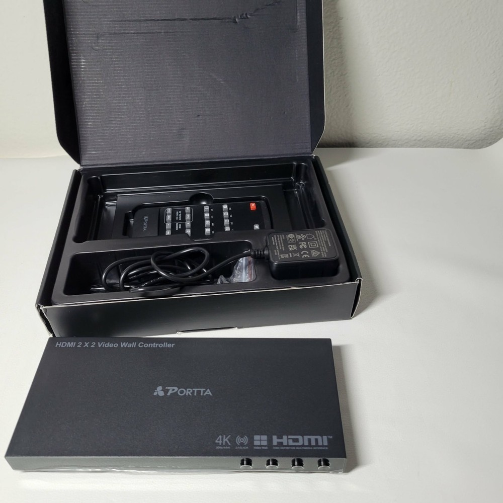 HDMI Video Wall Controller 2x2 4K Portta Video Wall Processor w/11 Splicing Mode
