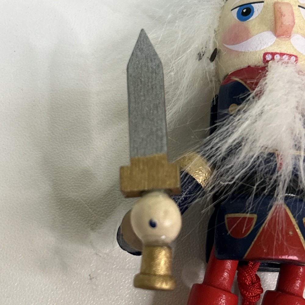 Pull String Nutcracker With Sword Ornament